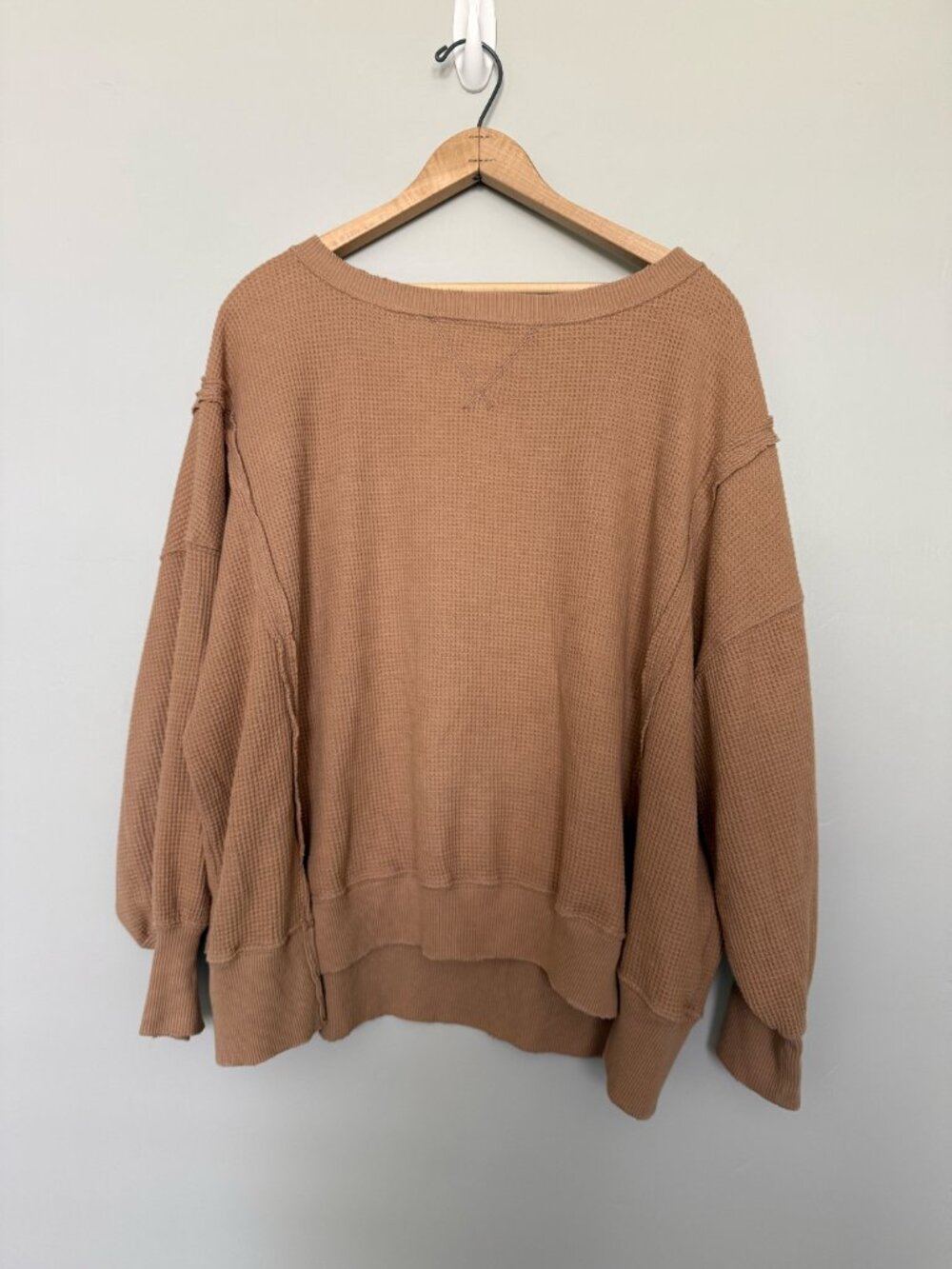 American Eagle Seriously Lived In sweatshirt Waffle Big Hug Oversize Lounge sz S